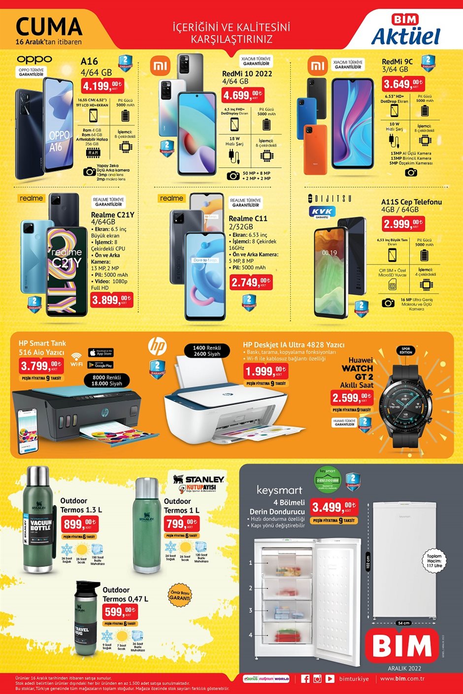 BİM den yeni yıla özel yeni katalog! Simli ahşap kapı süsü 49 TL, kar küresi 79 TL! BİM 16 Aralık 2022 fiyat listesi