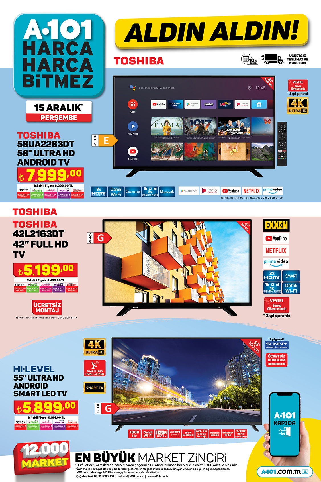 A101 in online indirimli ürünleri peş peşe raflarda yer aldı! 4 kg deterjan 39 TL ye düştü! 16 Aralık 2022 fiyat listesi