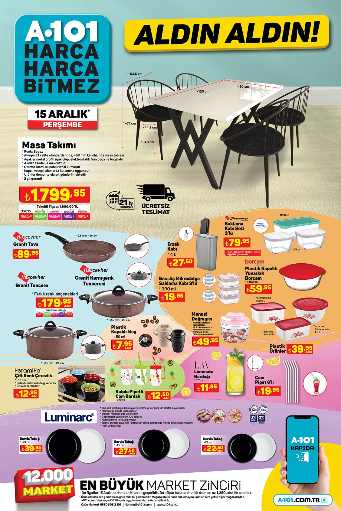 A101 in online indirimli ürünleri peş peşe raflarda yer aldı! 4 kg deterjan 39 TL ye düştü! 16 Aralık 2022 fiyat listesi