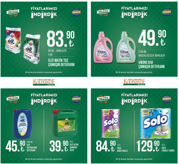 Tarım Kredi den yeni katalog geldi! Çamaşır suyu 39 TL, Çay 66 TL, Tavuk But 31 TL! 16 Aralık 2022 fiyat listesi