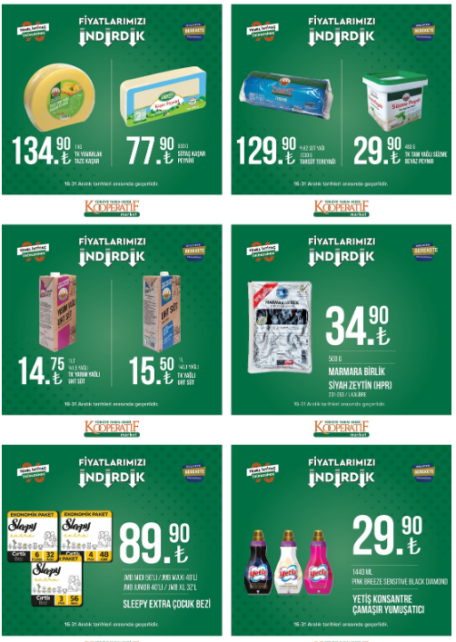 Tarım Kredi den yeni katalog geldi! Çamaşır suyu 39 TL, Çay 66 TL, Tavuk But 31 TL! 16 Aralık 2022 fiyat listesi