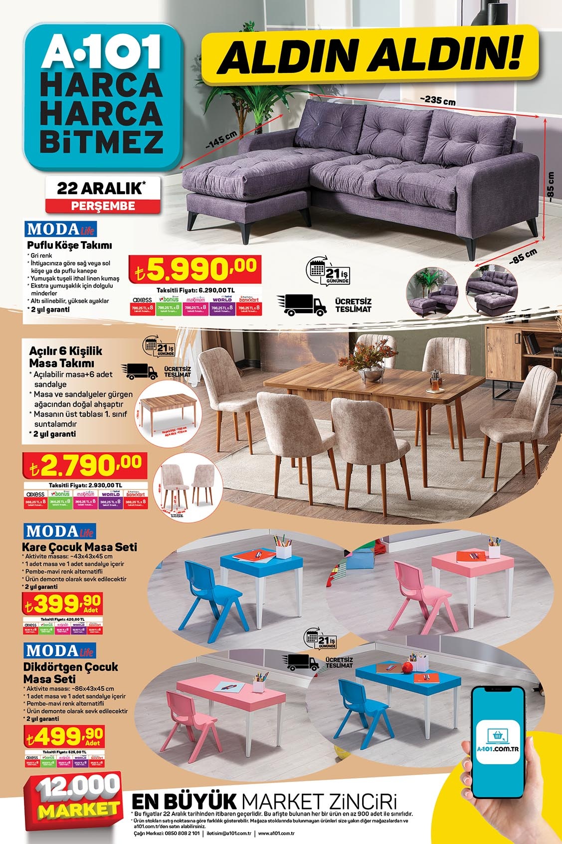 A101 online kataloğunda yılbaşı ağacı 79 TL, yılbaşı kupa ve çerezlik 19 TL! A101 kataloğu 22 Aralık 2022 fiyat listesi