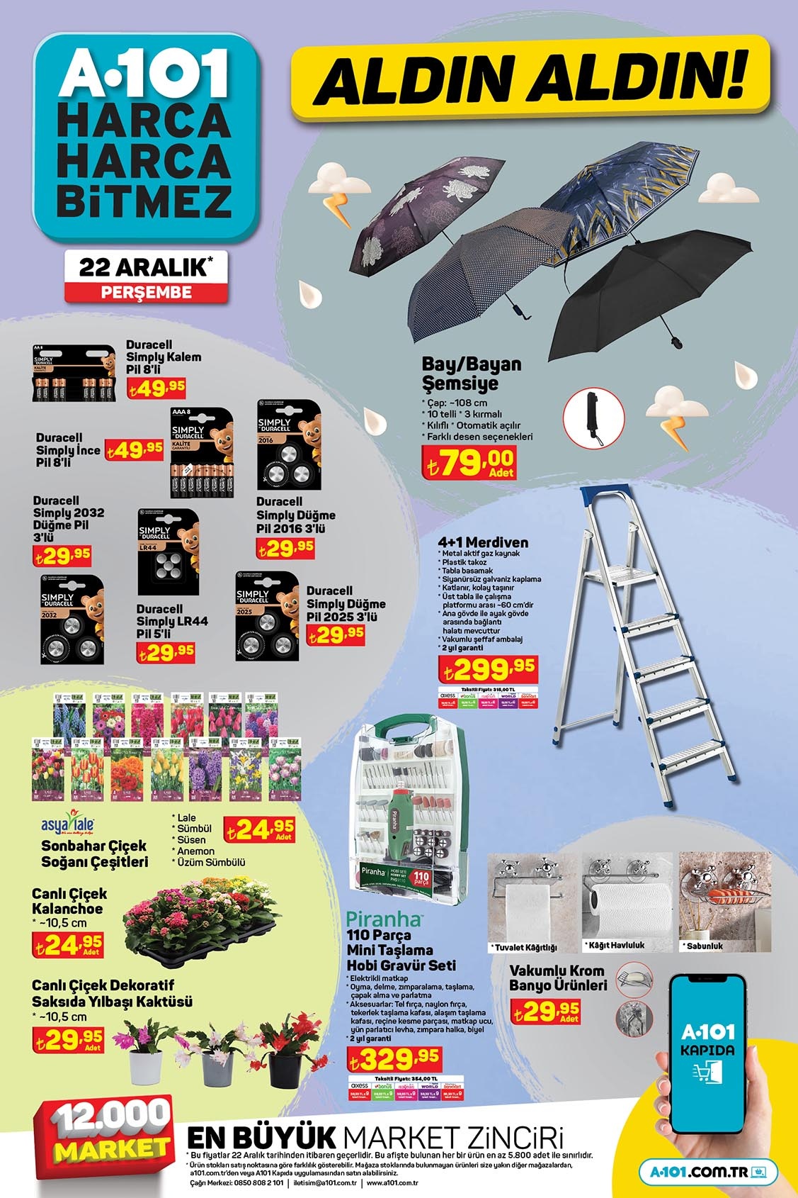 A101 indirimli katalog ürünleri raflarda! Çeyiz ürünlerinde şok ucuzluk! Hemen bakın A101 22 Aralık 2022 fiyat listesi