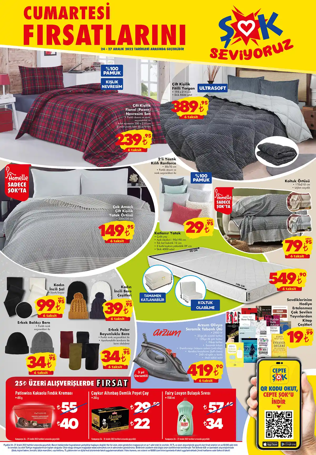 ŞOK Market te 6 taksit fırsatı geliyor! Seramik tabanlı ütü 419 TL, Çaykur çay 22 TL! ŞOK 24 Aralık 2022 fiyat listesi