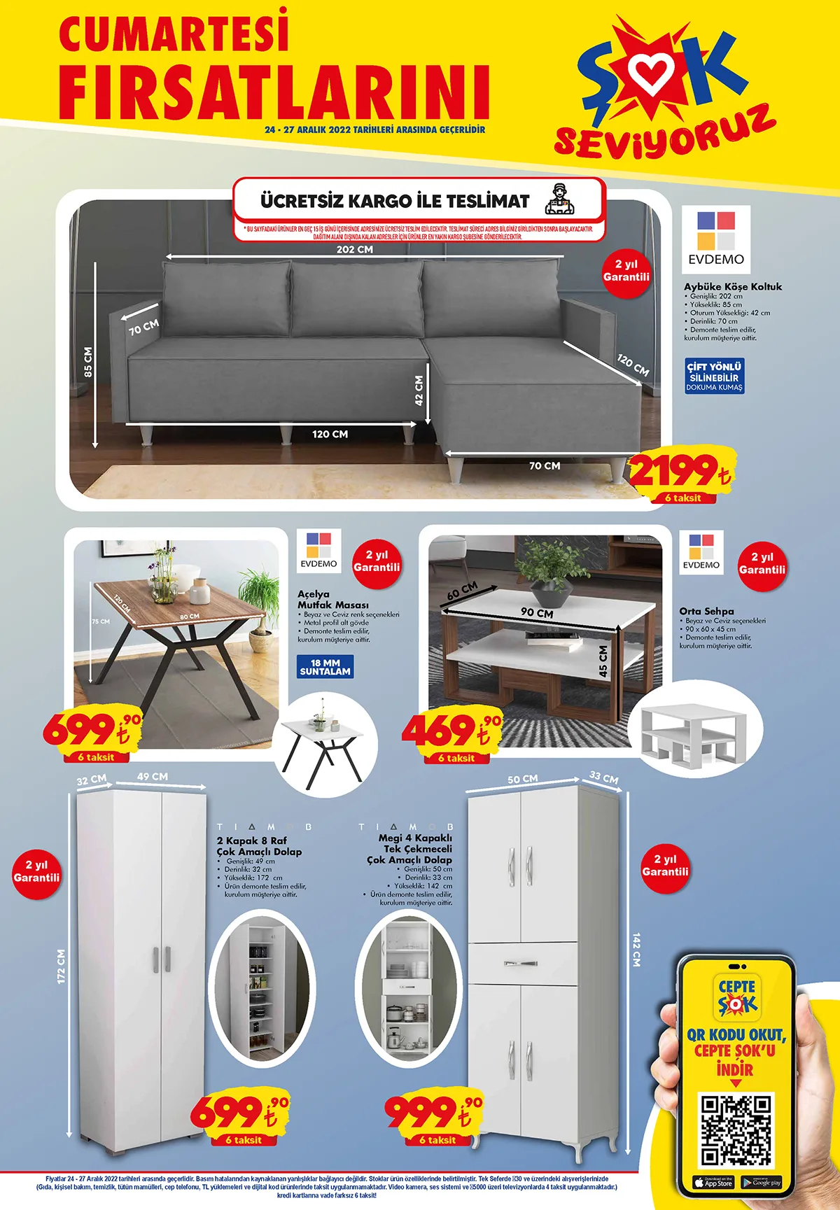 ŞOK Market te 6 taksit fırsatı geliyor! Seramik tabanlı ütü 419 TL, Çaykur çay 22 TL! ŞOK 24 Aralık 2022 fiyat listesi