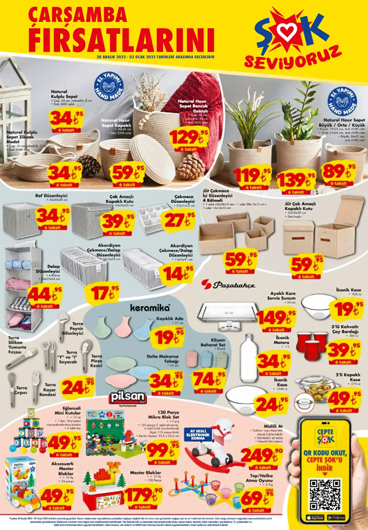 ŞOK Market yüzde 35 e varan çılgın indirim! Kağıt havlu 67 TL, Tuvalet kağıdı 105 TL! 28 Aralık 2022 fiyat listesi