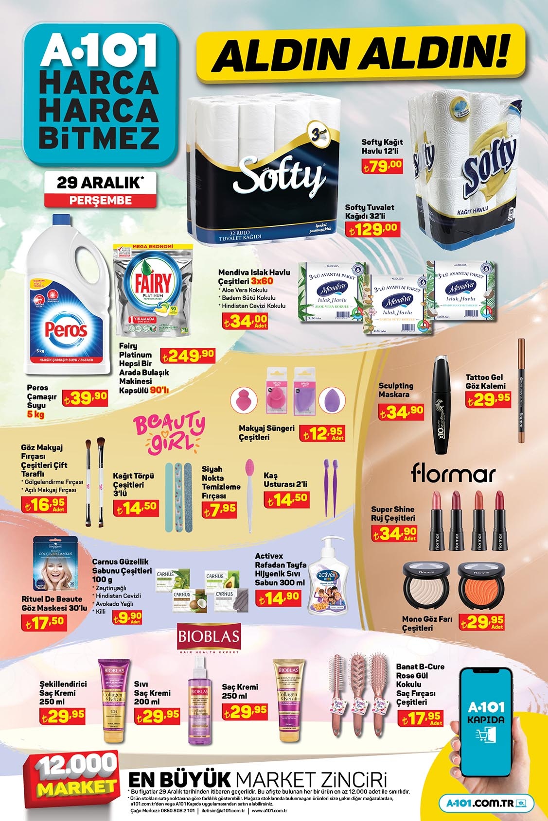 A101 çamaşır kurutmalığı 199 TL, Fairy 90 lı tablet 249 TL! A101 kataloğu 29 Aralık 2022 fiyat listesi