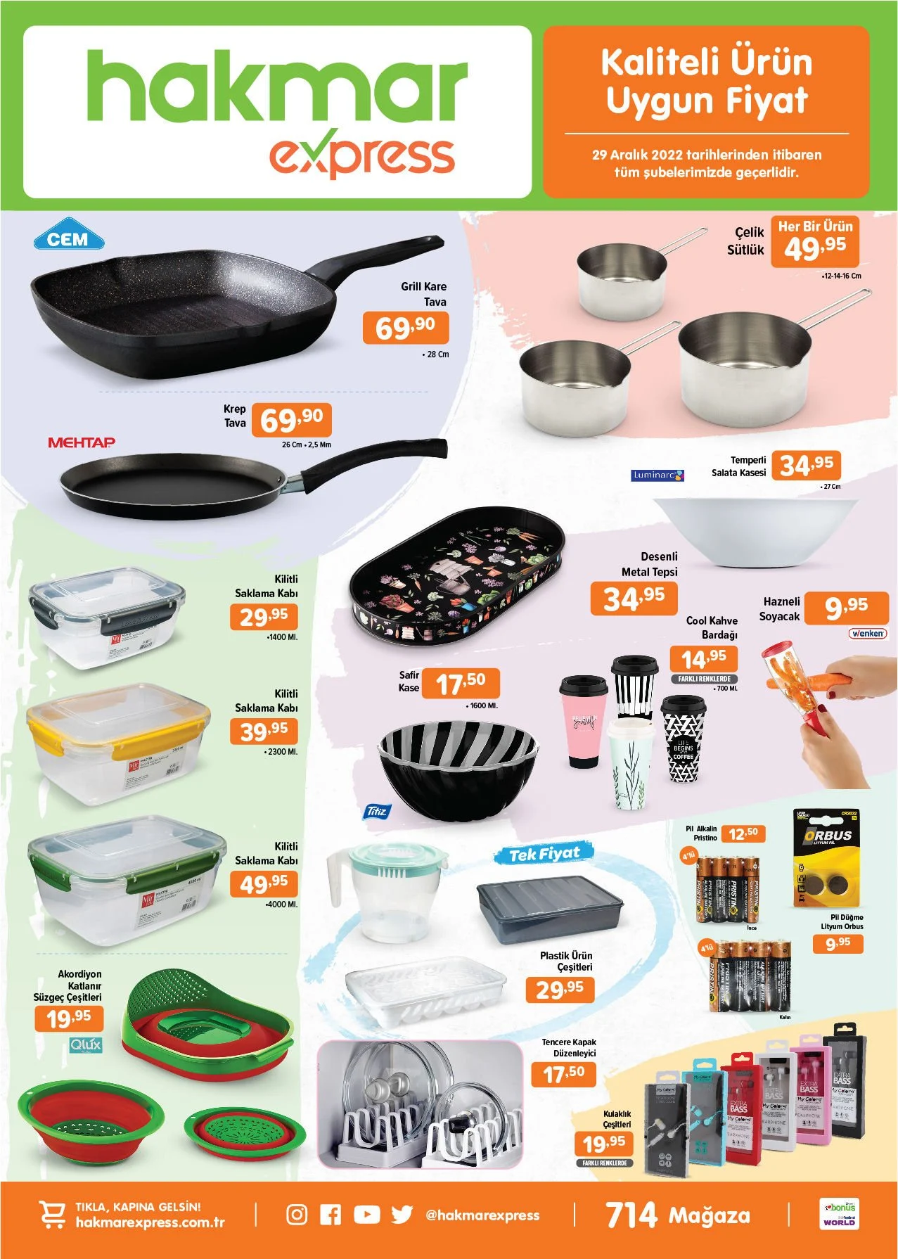 Hakmar da güneşlik 129 TL, tül 169 TL, kaydırmaz halı 219 TL! Hakmar 29 Aralık 2022 fiyat listesi...