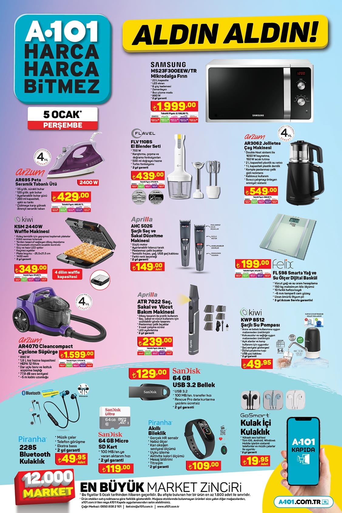 A101 Sleepy çocuk bezi 179 TL, Fairy Power sprey 39 TL, Kütahya fincan 149 TL! A101 kataloğu 5 Ocak 2023 fiyat listesi