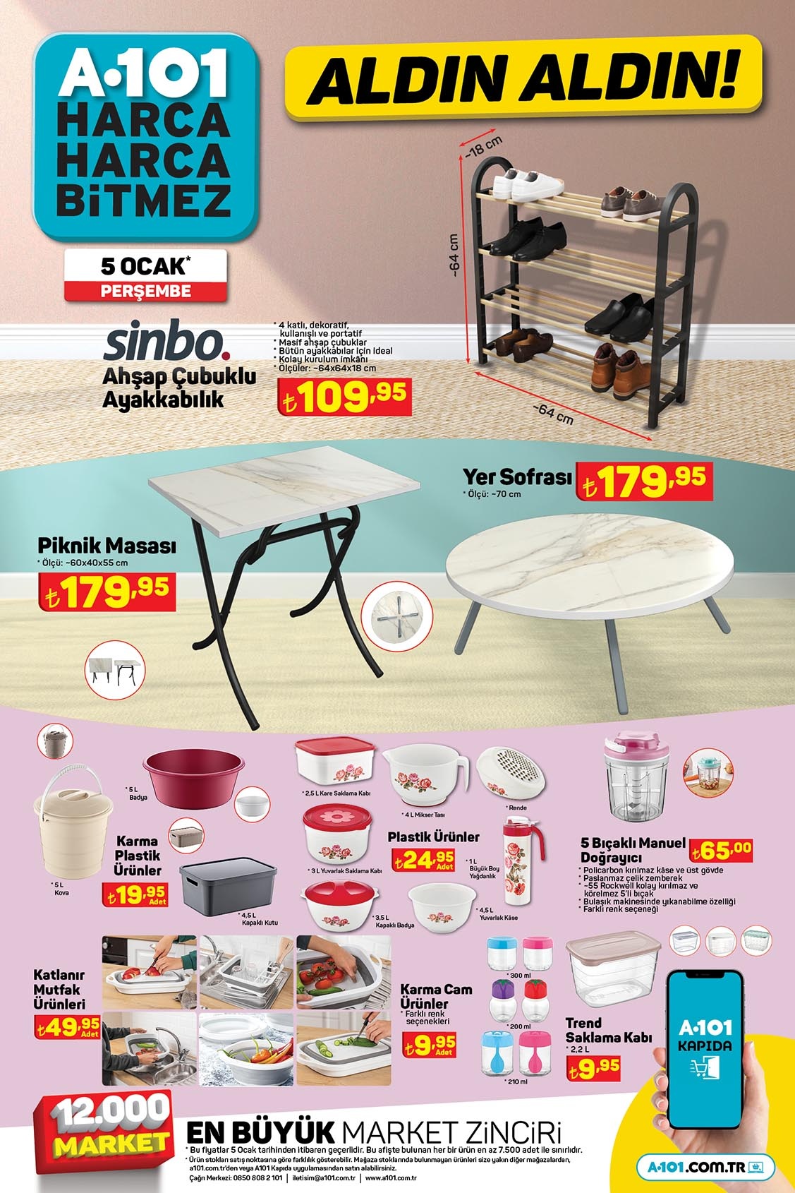 A101 Sleepy çocuk bezi 179 TL, Fairy Power sprey 39 TL, Kütahya fincan 149 TL! A101 kataloğu 5 Ocak 2023 fiyat listesi