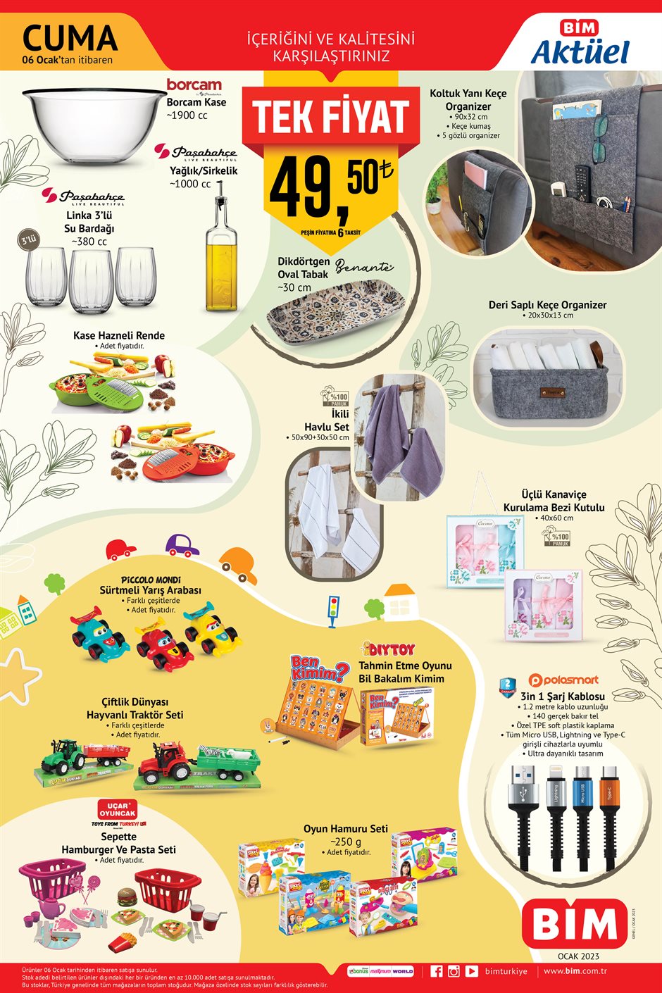 BİM öyle bir kampanya yaptı ki gören markete koşacak! Çeyiz ürünleri 19 TL den başlıyor! BİM 6 Ocak 2023 fiyat listesi