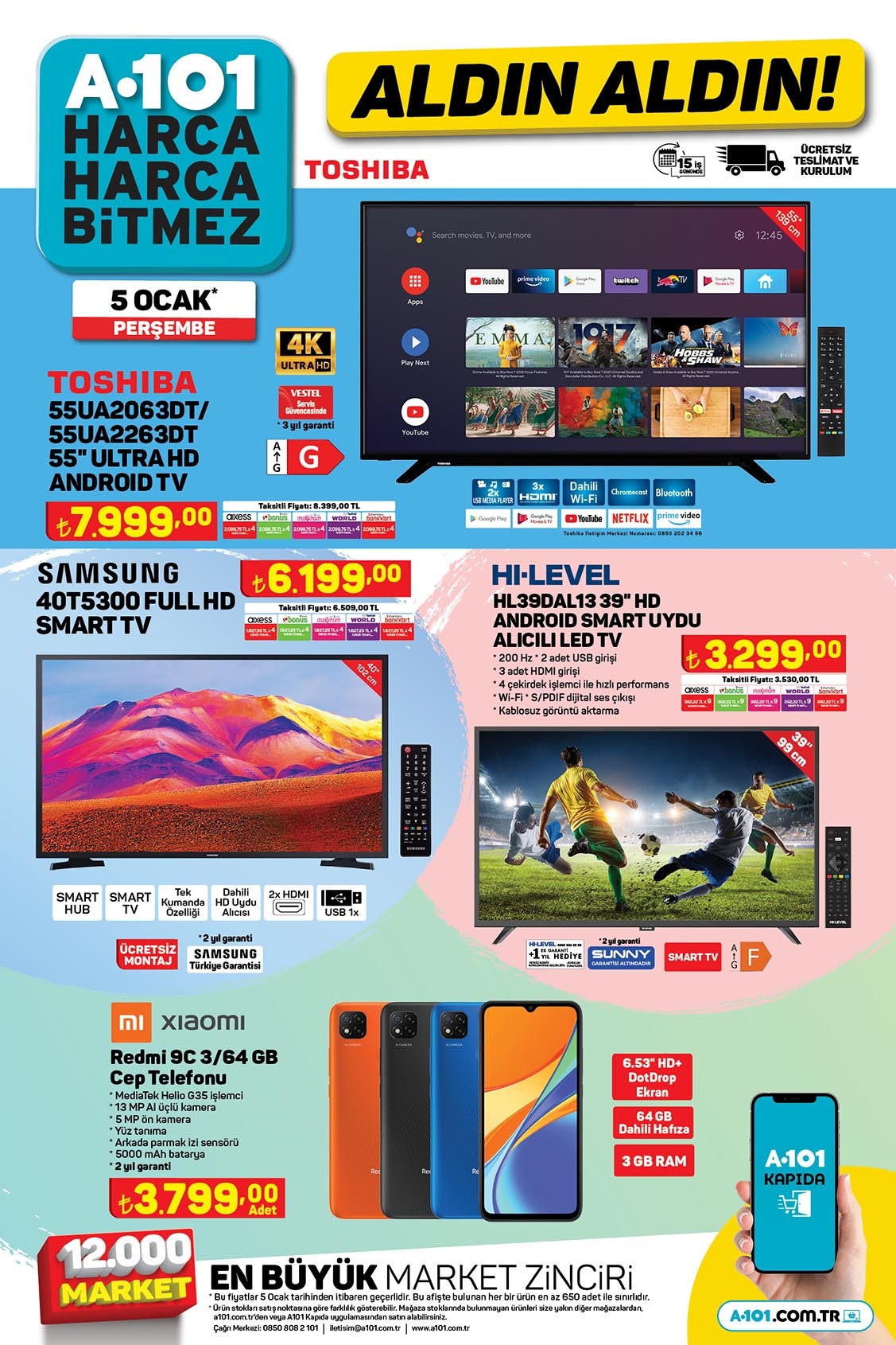 A101 de 32 li tuvalet kağıdı 119 TL, 5 litre yumuşatıcı 54 TL, Sleepy çocuk bezi 179 TL! 5 Ocak 2023 fiyat listesi