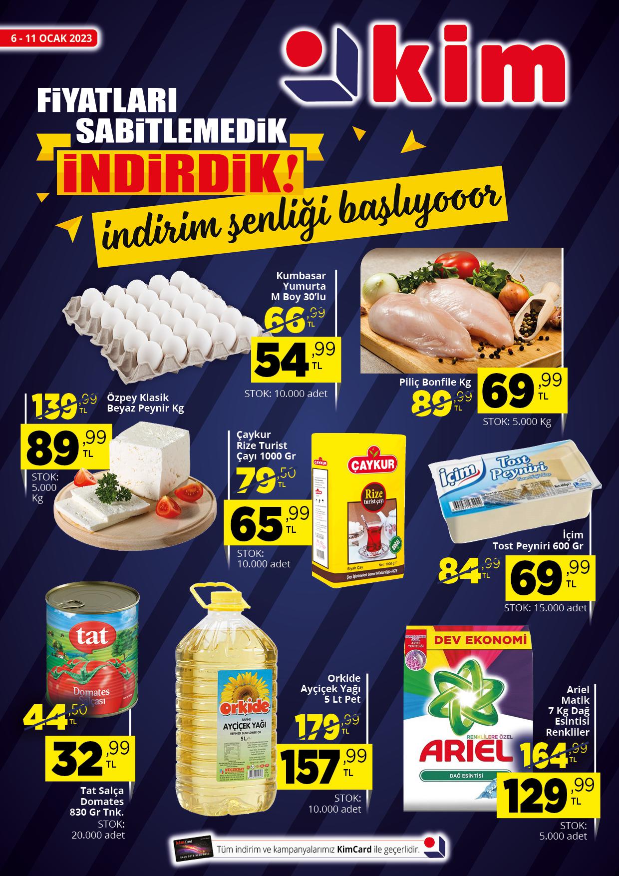 KİM Market’te beyaz peynirin kilosu 89 TL, Çaykur çayın kilosu 65 TL! 8 Ocak 2023 Fiyat Listesi