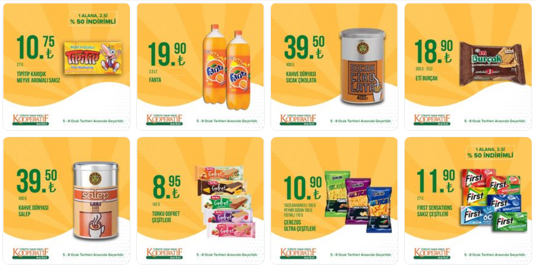 Tarım Kredi de çılgın kampanya! 5 kg ayçiçek yağı 135 TL, toz şeker 106 TL, yumurta 58 TL! 9 Ocak 2023 fiyat listesi