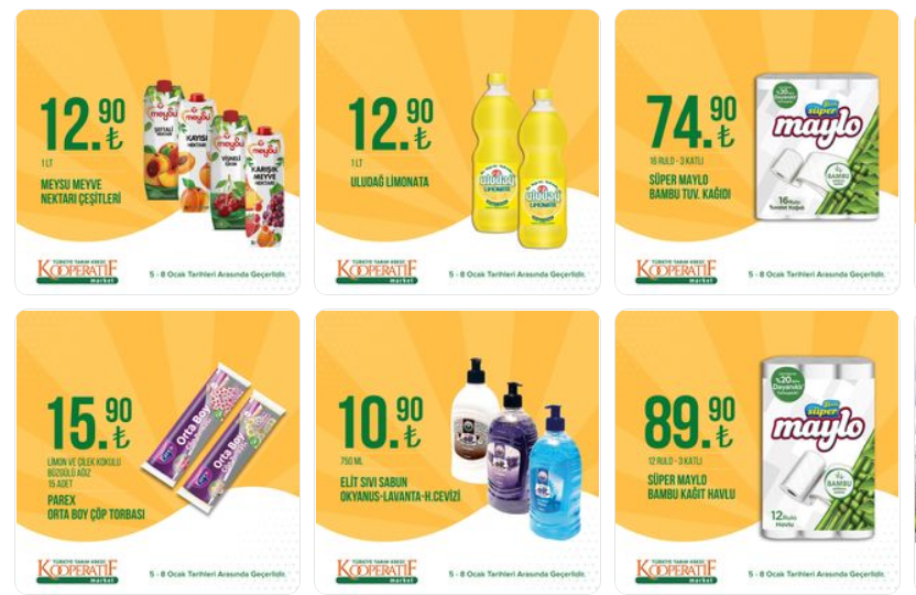 Tarım Kredi de çılgın kampanya! 5 kg ayçiçek yağı 135 TL, toz şeker 106 TL, yumurta 58 TL! 9 Ocak 2023 fiyat listesi