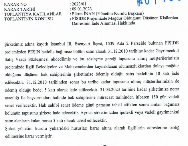 Fi Yapı’dan ev alanlar dikkat! Son dakika açıklaması geldi!