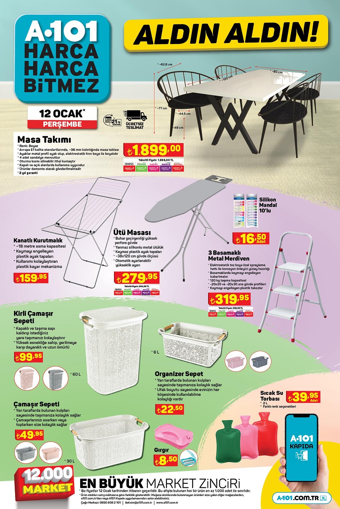 A101 de sepet dolduracak indirimler! 900 gr peynir 89 TL, bonfile 68 TL, makarna 11 TL! A101 12 Ocak 2023 fiyat listesi