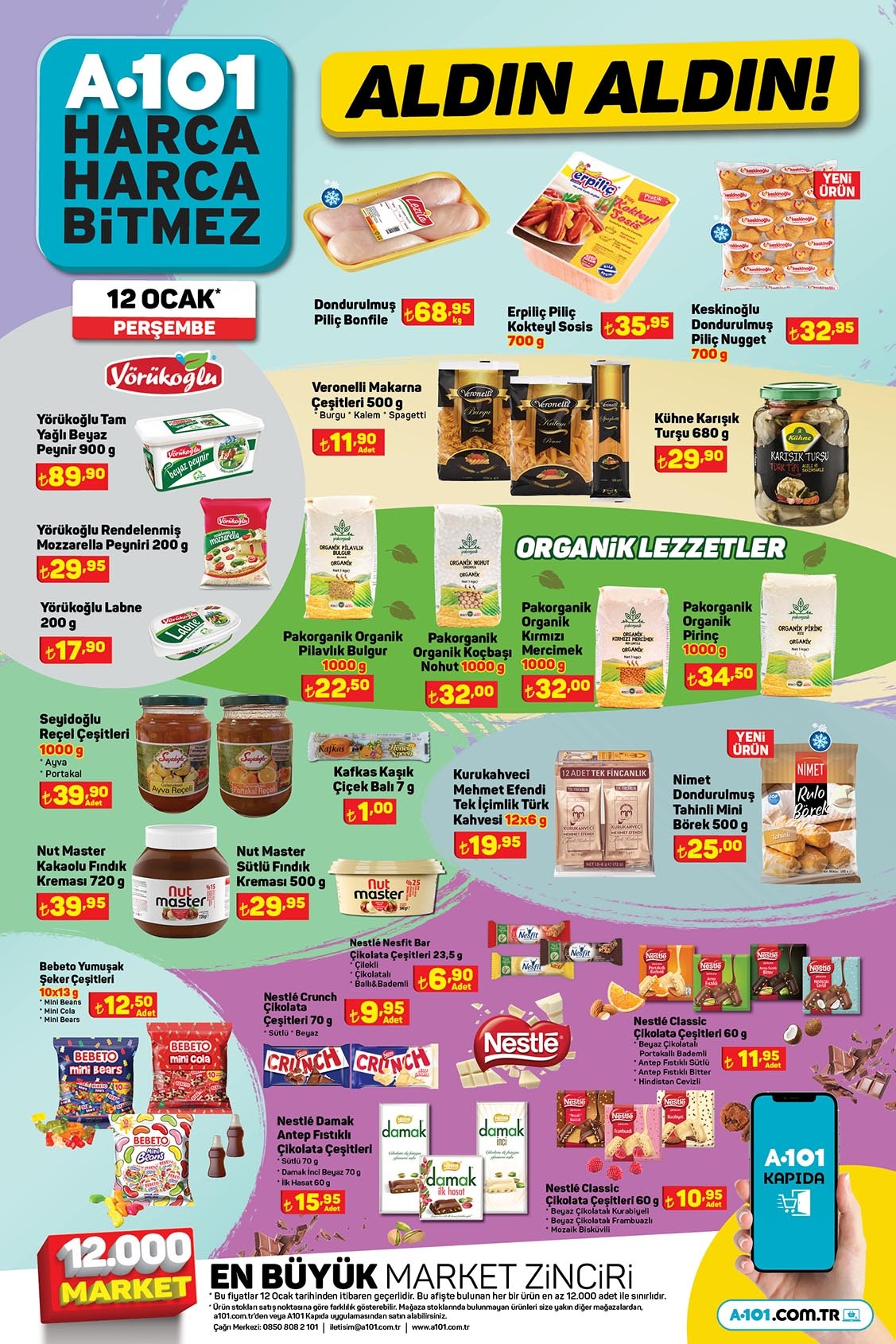 A101 de sepet dolduracak indirimler! 900 gr peynir 89 TL, bonfile 68 TL, makarna 11 TL! A101 12 Ocak 2023 fiyat listesi