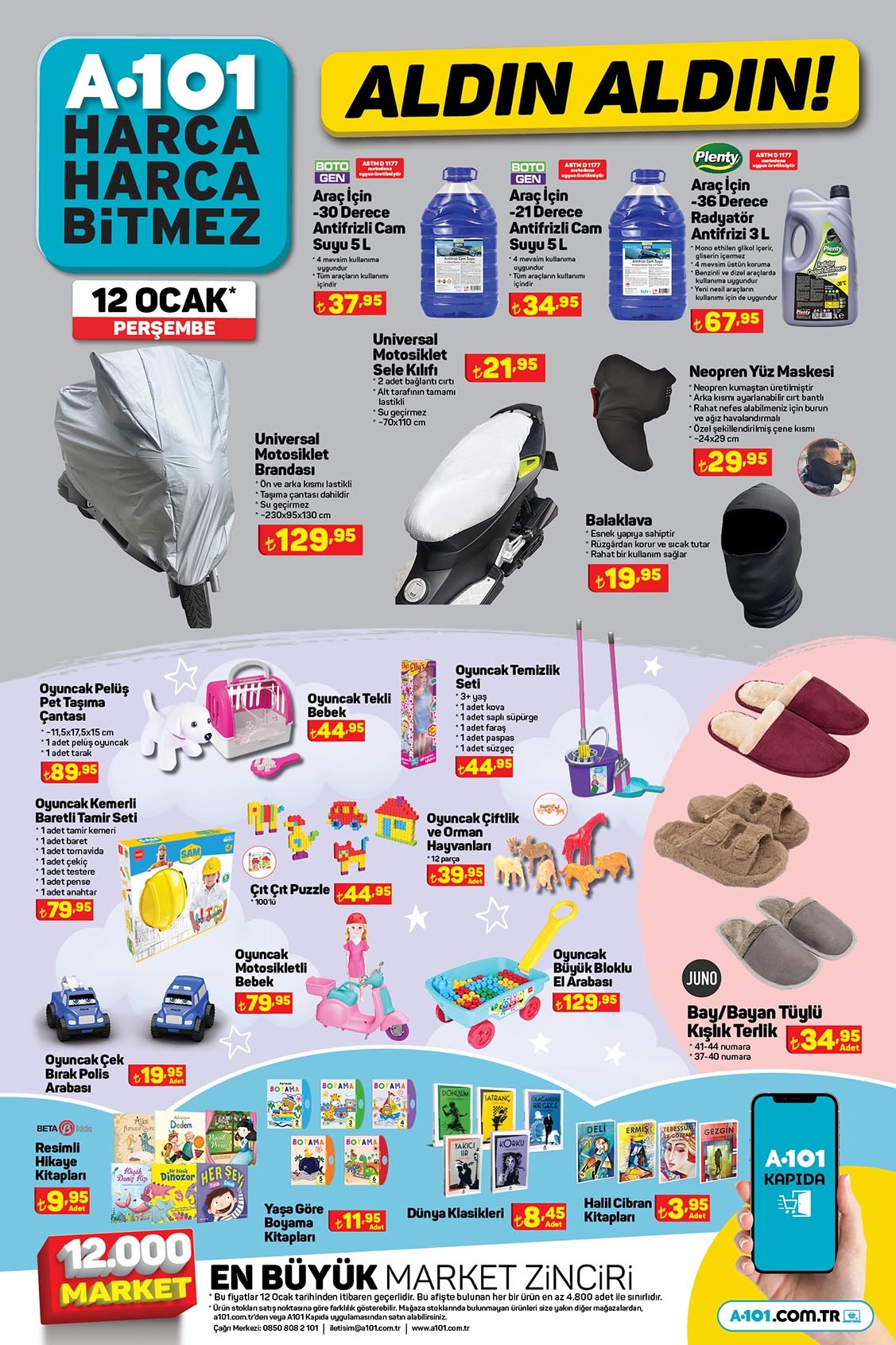 A101 kampanyalı ürünleri raflara peş peşe dizdi! Çamaşır suyu 29 TL ye düştü! A101 kataloğu 12 Ocak 2023 fiyat listesi