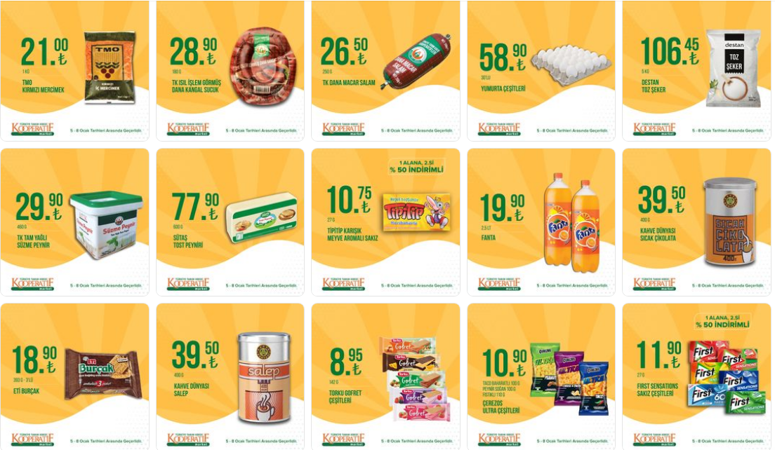 Tarım Kredi de 32 li Solo tuvalet kağıdı 136 TL, 12 li kağıt havlu 84 TL!Tarım Kredi kataloğu 12 Ocak 2023 fiyat listesi