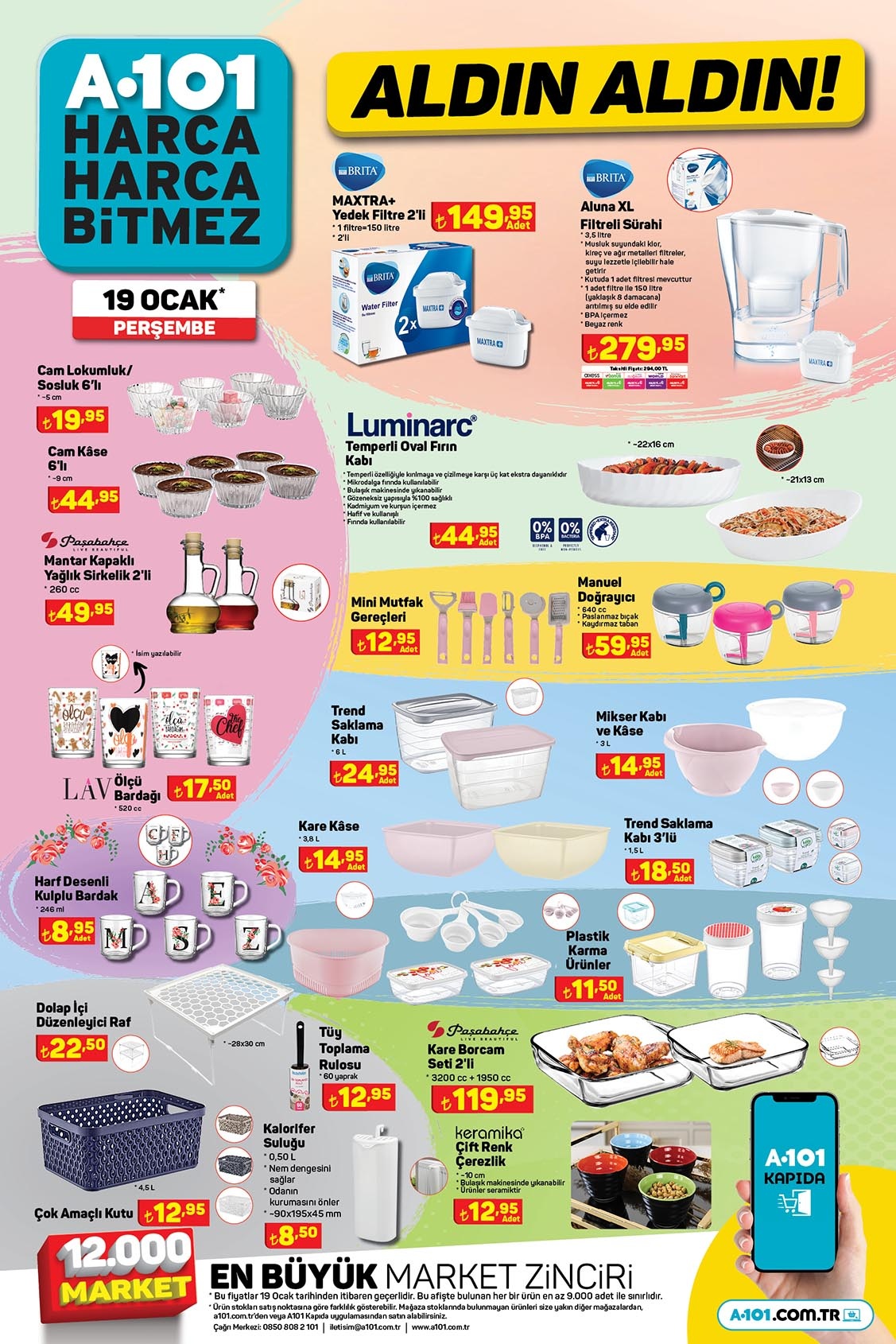 A101 de 4 kg Yetiş çamaşır suyu 49 TL, elektrikli süpürge 949 TL! A101 online aktüel kataloğu 19 Ocak 2023 fiyat listesi