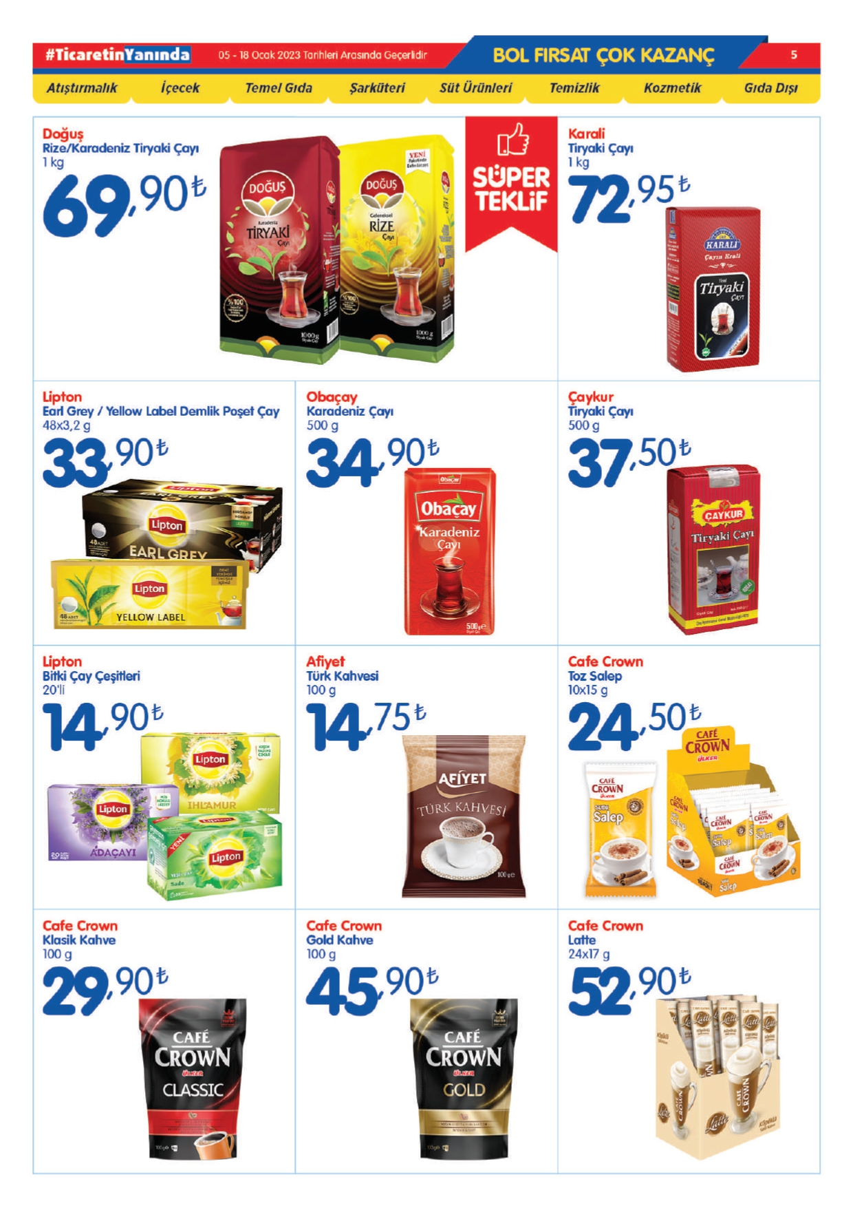 Bizim Toptan Market’te çay 67 TL, pirinç 38 TL, deterjan 20 TL! İşte 17 Ocak 2023 fiyat listesi