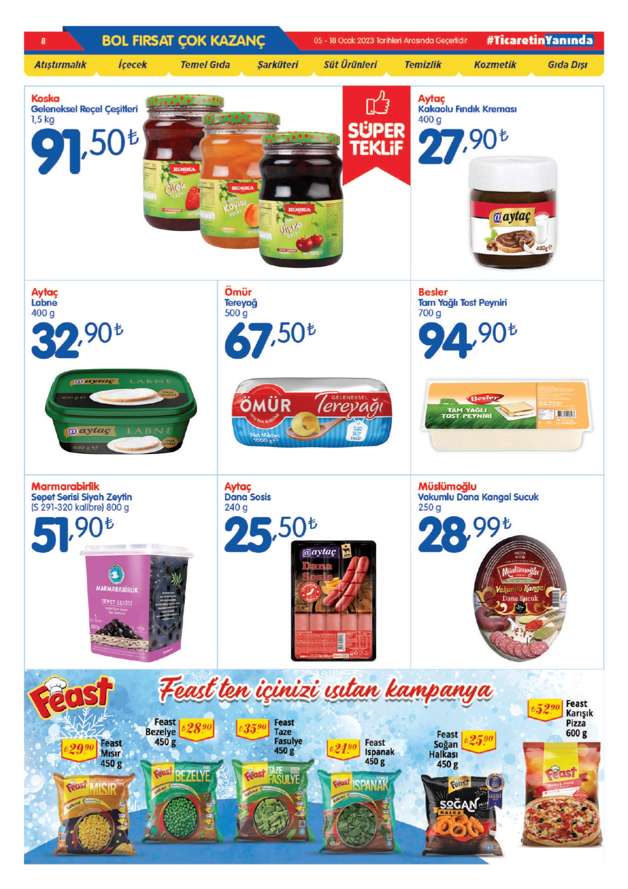 Bizim Toptan Market’te çay 67 TL, pirinç 38 TL, deterjan 20 TL! İşte 17 Ocak 2023 fiyat listesi