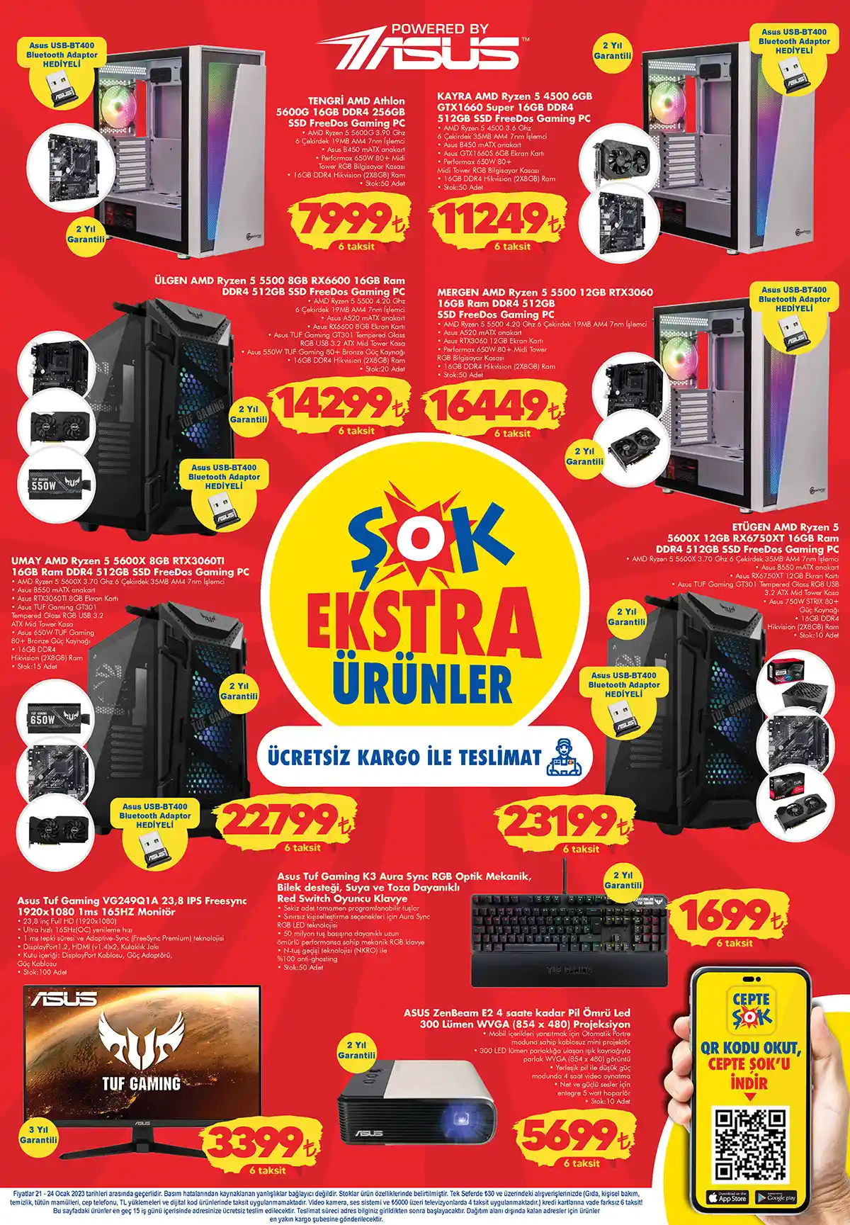 ŞOK Market te 6 taksit fırsatıyla pek çok yeni aktüel ürün satışta! Peş peşe çılgın indirim! 22 Ocak 2023 fiyat listesi