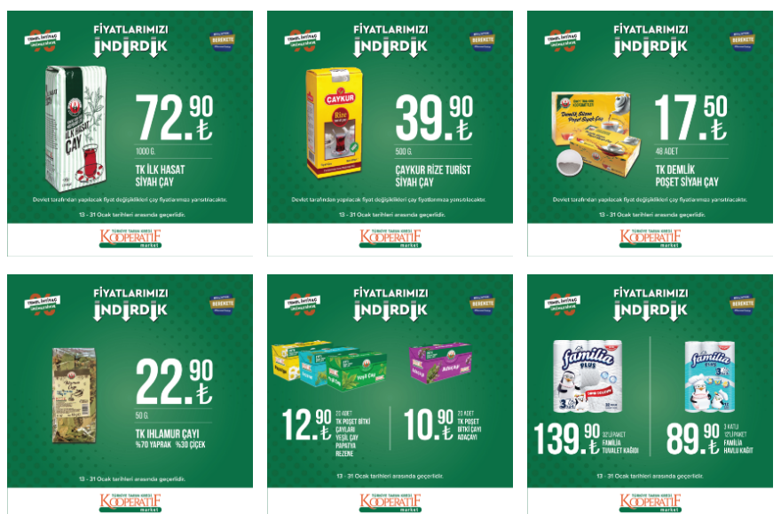 Tarım Kredi öyle bir indirim yaptı ki çay 39 TL ye düştü! Fiyatını gören markete koştu! 22 Ocak 2023 fiyat listesi
