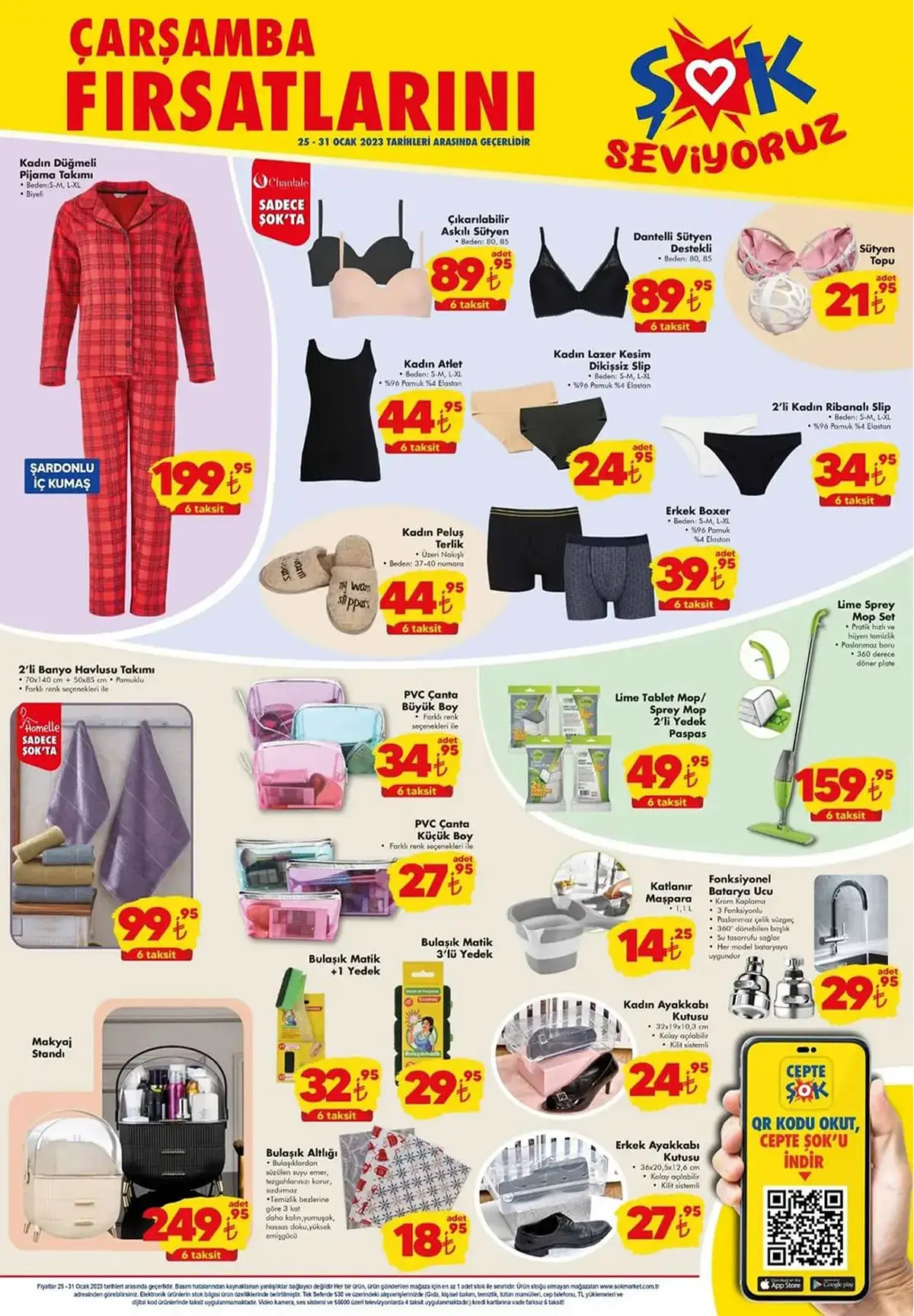 ŞOK Market te 9 kg Ariel deterjan yüzde 30 indirimle 164 TL, çamaşır kurutmalığı 175 TL! 25 Ocak 2023 fiyat listesi