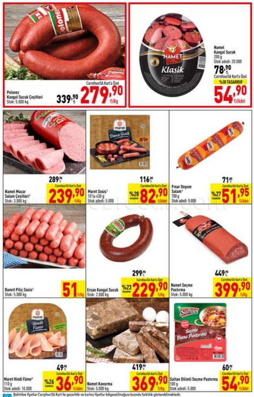Hafta sonu bombası Carrefour dan geldi! Et ve süt ürünlerine büyük indirim geldi!