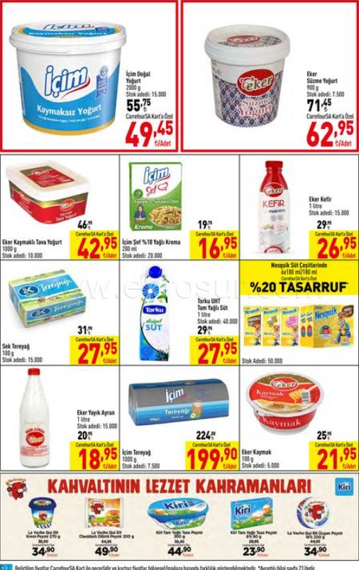 Hafta sonu bombası Carrefour dan geldi! Et ve süt ürünlerine büyük indirim geldi!