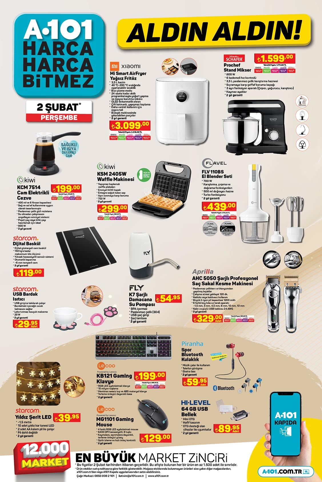 A101 2 Şubat katalog bombasını patlattı! Çeyiz düzecekler havalara uçacak! Çift kişilik baza 3.850 TL! 2 Şubat 2023...