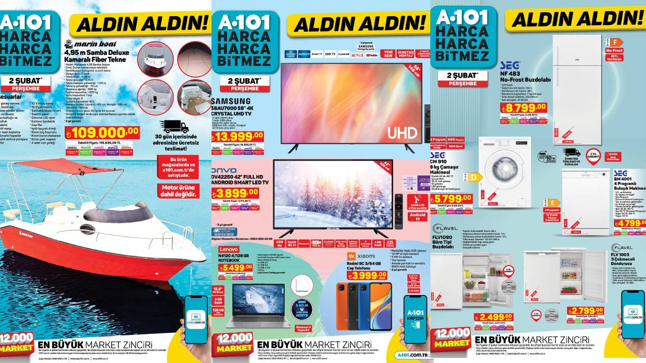 Bu hafta A101 marketlere gelecek olan 14 teknolojik ürün ve 2 Şubat 2023 fiyat listesi...