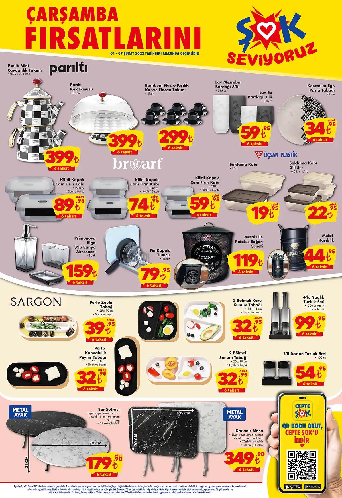 ŞOK Market yeni ayın ilk indirimlerini duyurdu! Süzme peynir 39 TL, 2 kg Bingo Matik 49 TL! 1 Şubat 2023 fiyat listesi