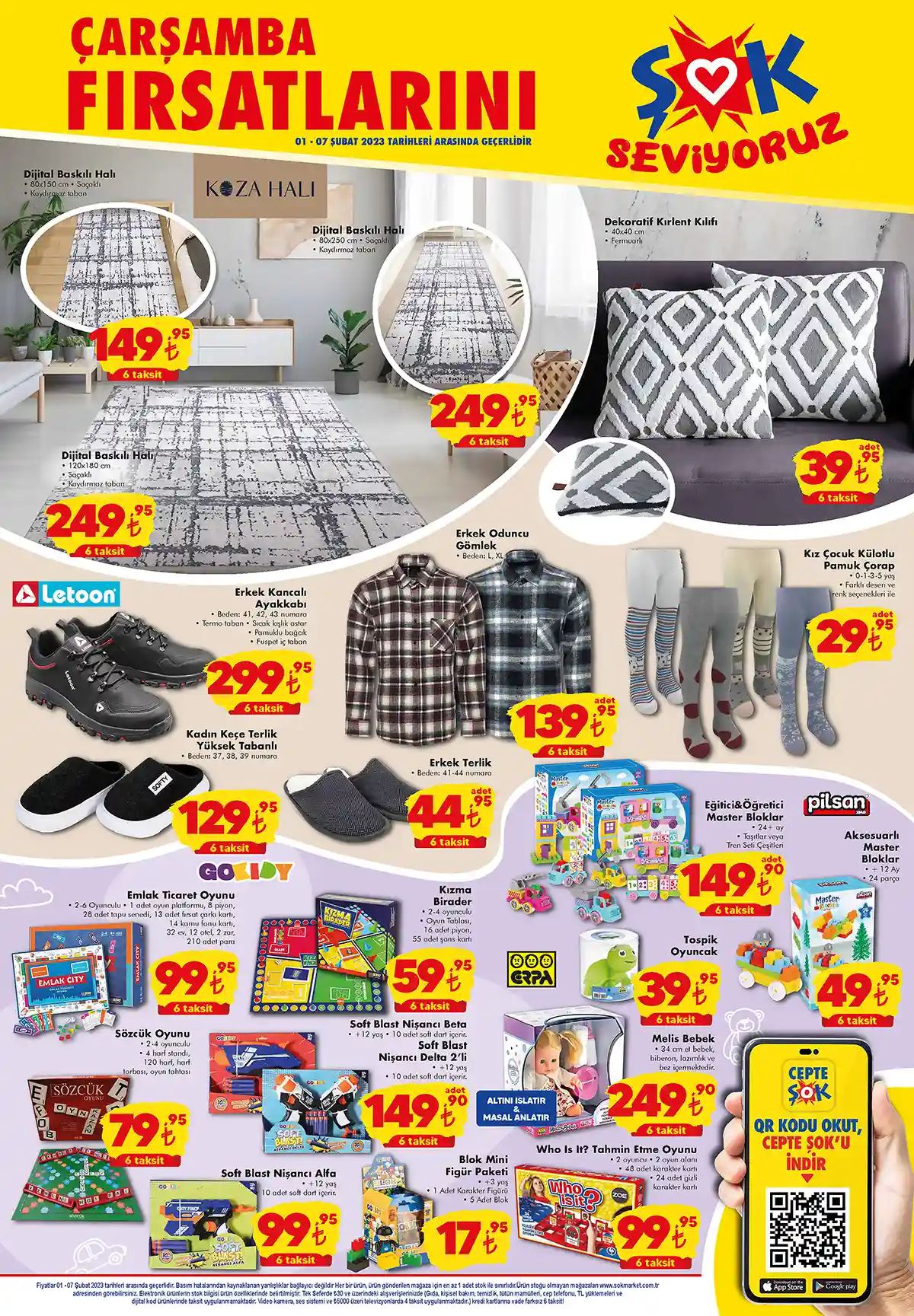 ŞOK Market yeni ayın ilk indirimlerini duyurdu! Süzme peynir 39 TL, 2 kg Bingo Matik 49 TL! 1 Şubat 2023 fiyat listesi