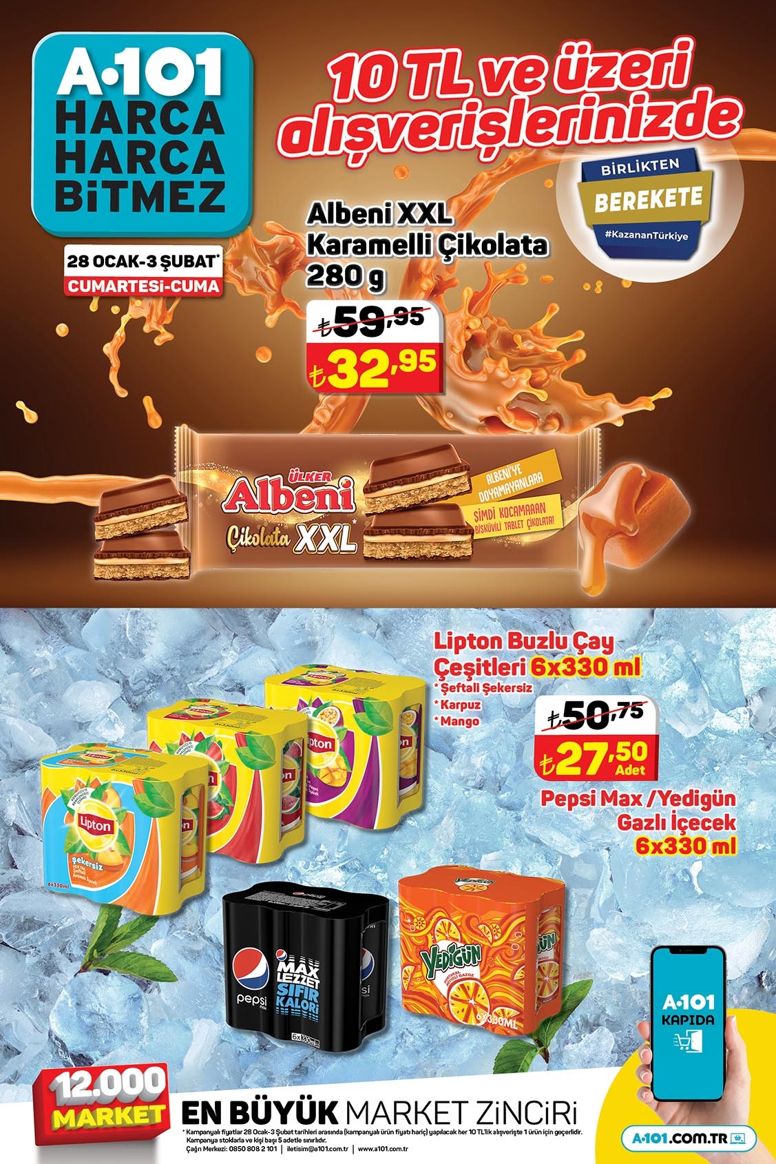 A101 de 9 kg Ariel toz deterjan 163 TL ye düştü! A101 online kataloğu 1 Şubat 2023 fiyat listesi