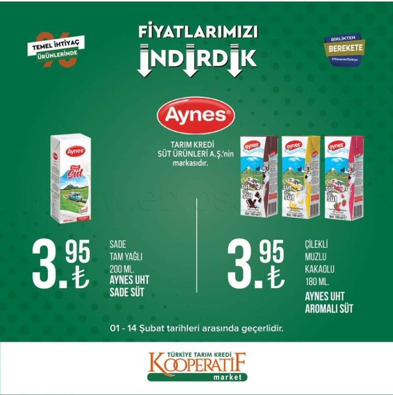 Bu fırsatı kaçırmayın! Tarım Kredi Kooperatif Marketleri Şubat ayını indirimle karşıladı! Bu indirimler yüz güldürdü