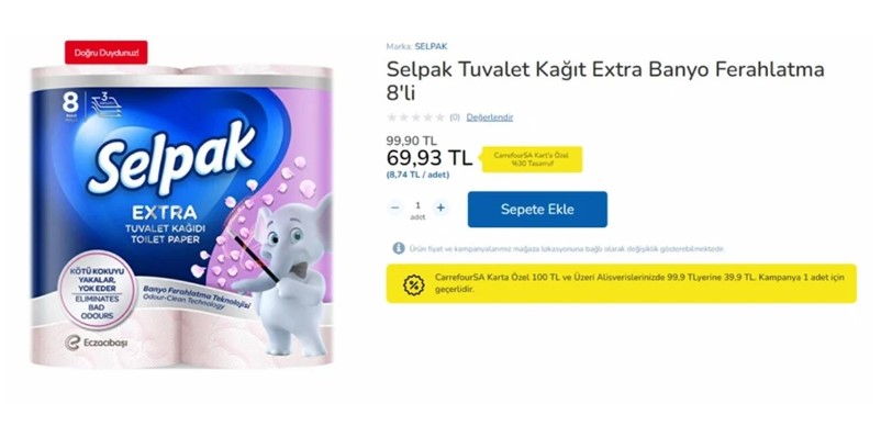 Bu indirimi kaçıran çok üzülür! Tuvalet kağıtlarına Carrefour dokunuşu! 02 Şubat 2023 fiyat listesi