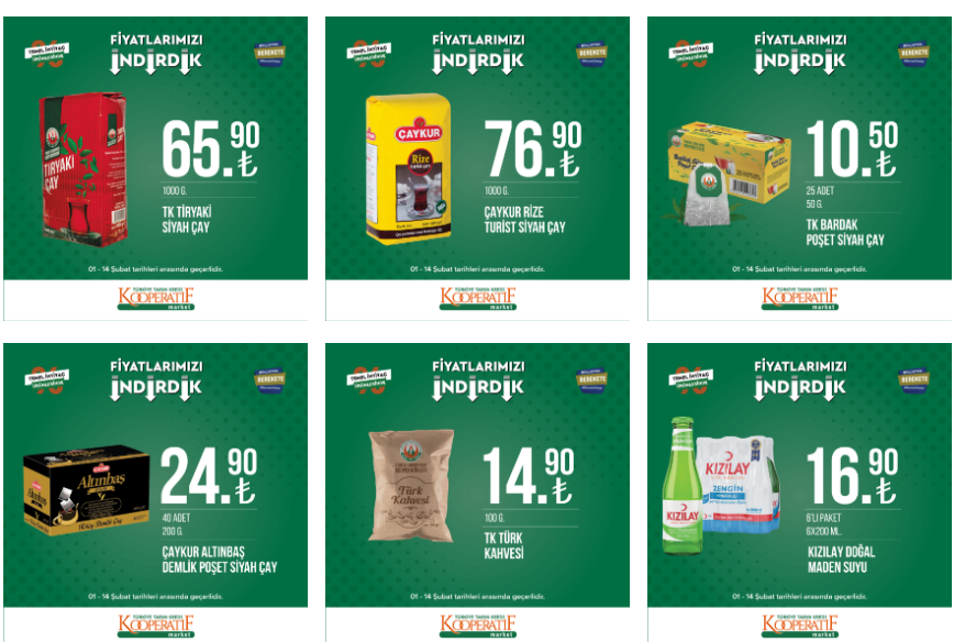Tarım Kredi 45 üründe indirim tufanı başlattı! 830 gr salça 34,25 TL ye çakıldı! Online katalog 3 Şubat 2023 fiyat...