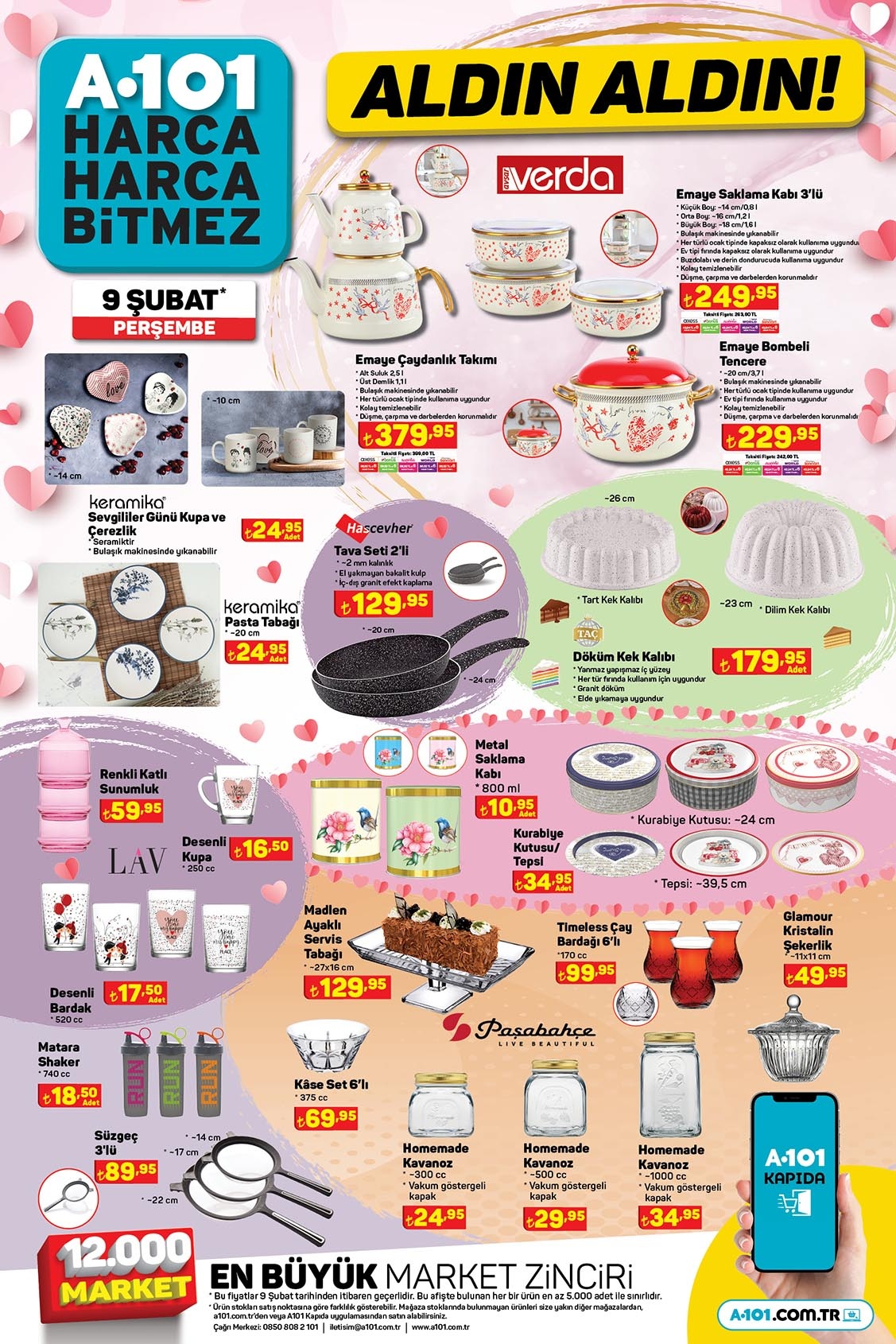 Çeyiz düzecekler müjde! A101 de Çaydanlık takımı 379 TL, Tencere 299 TL! A101 kataloğu 9 Şubat 2023 fiyat listesi