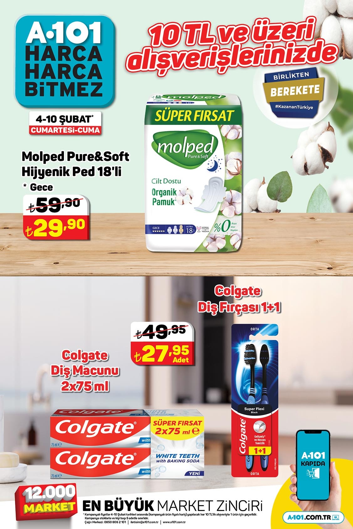 A101 de yüzde 20 ye varan indirim başladı! Doğal yoğurt 49 TL, 12 li tuvalet kağıdı 61 TL! A101 5 Şubat fiyat listesi