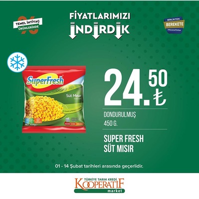 Tarım Kredi Markette dana sosis 32,75 TL, İzmir Tulumu 400 gram 59,90 TL! 13 Şubat 2023 Fiyat Listesi