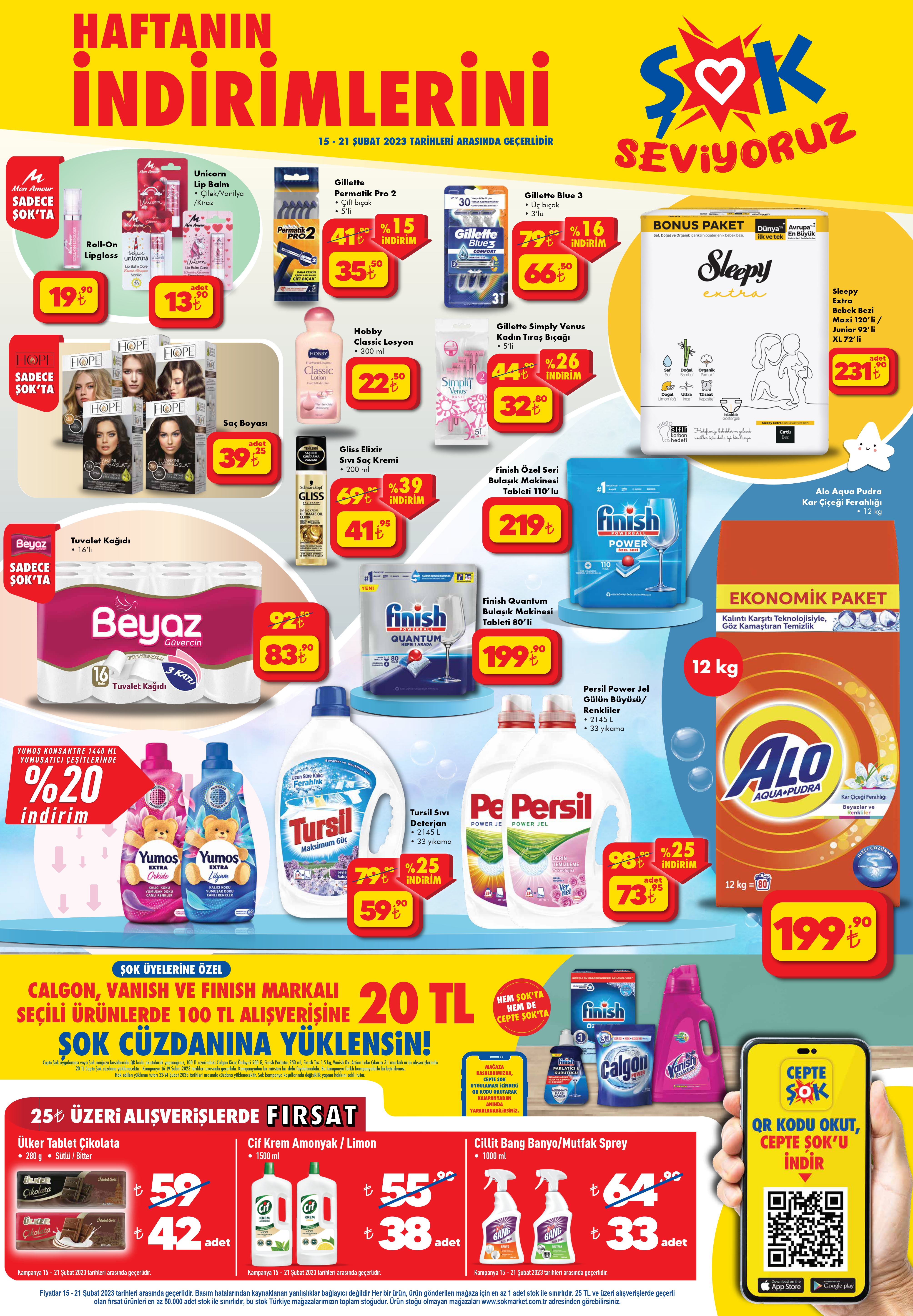 ŞOK Market te 1 litre zeytinyağı 79,95 TL, Tursil sıvı deterjan 59,90 TL! 20 Şubat 2023 fiyat listesi...