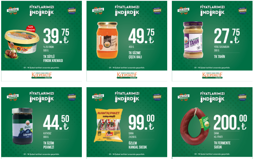 Tarım Kredi de şok ucuzluk! Çamaşır suyu 13 TL, peçete 11 TL, ıslak havlu 10 TL! 14 Şubat 2023 fiyat listesi...