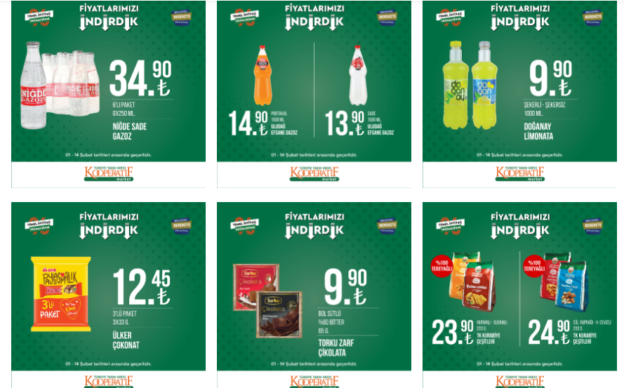 Tarım Kredi de şok ucuzluk! Çamaşır suyu 13 TL, peçete 11 TL, ıslak havlu 10 TL! 14 Şubat 2023 fiyat listesi...