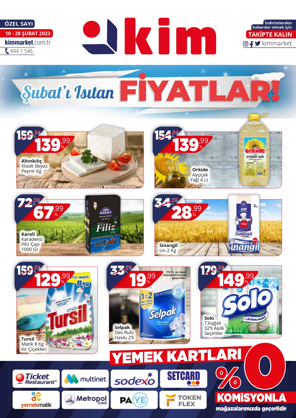 Kim Market’te 8 kg Tursil 129 liraya, 4 litre ayçiçek yağı 139 liraya düştü! 15 Şubat 2023 Fiyat Listesi