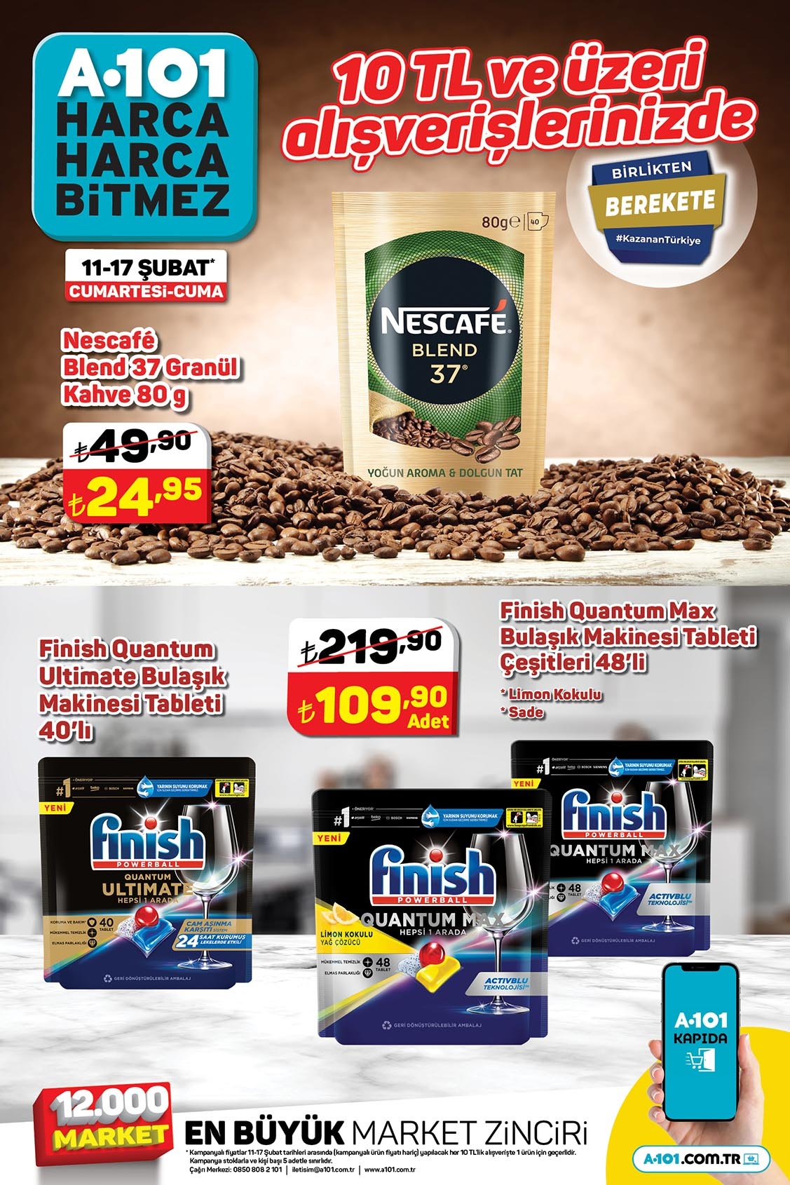 A101 de sepet dolduracak fırsat! 1 kg çay 79 TL, OMO sıvı deterjan 89 TL ile dip yaptı! 15 Şubat 2023 A101 fiyat listesi