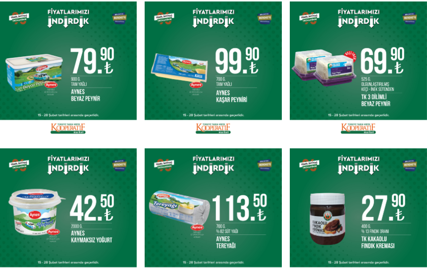 Tarım Kredi de salça 37 TL, şeker 24 TL, 1 kg çay 75 TL! Tarım Kredi online kataloğu 16 Şubat 2023 fiyat listesi