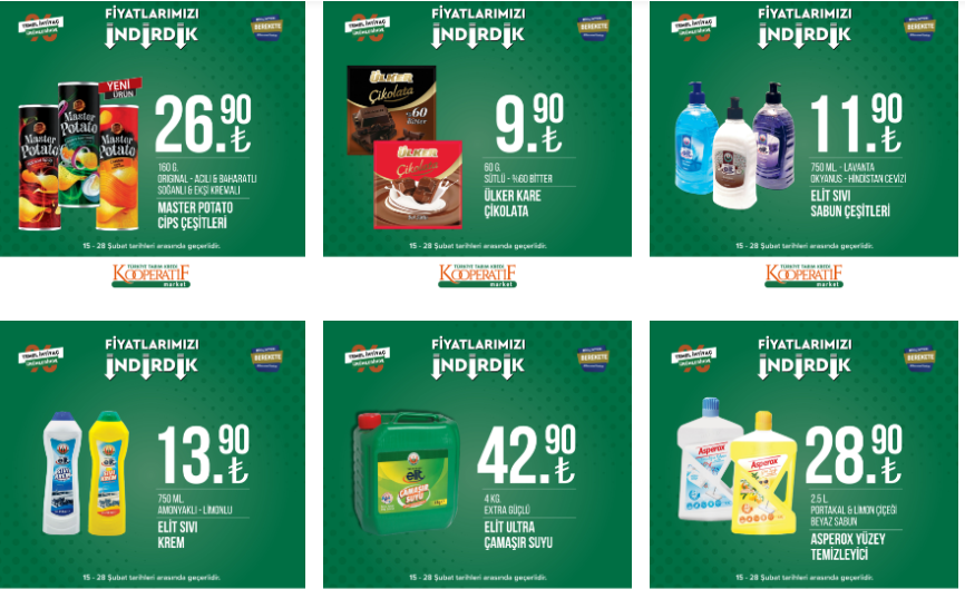 Tarım Kredi de salça 37 TL, şeker 24 TL, 1 kg çay 75 TL! Tarım Kredi online kataloğu 16 Şubat 2023 fiyat listesi